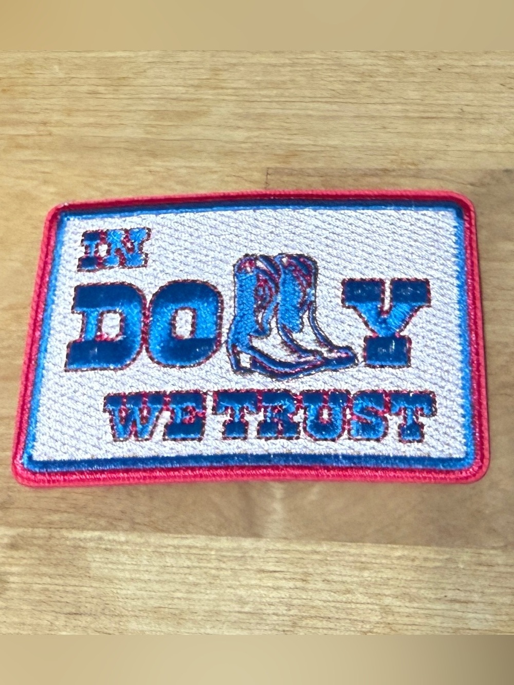 New In Dolly We Trust Dolly Parton Patch Western Cowgirl Embroidered Iron on